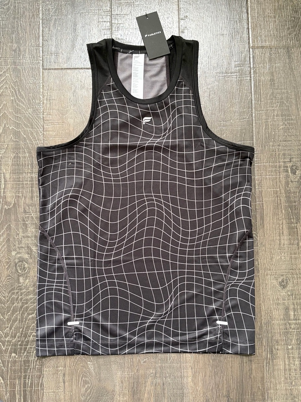 FABLETICS Womens Black Grid Performance Tank NWT